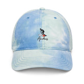 Surf Vibes Tie-Dye Hat with Embroidered Surfer Design | 100% Cotton Adjustable Cap