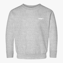Toddler sweatshirt in heather gray with logo on left side