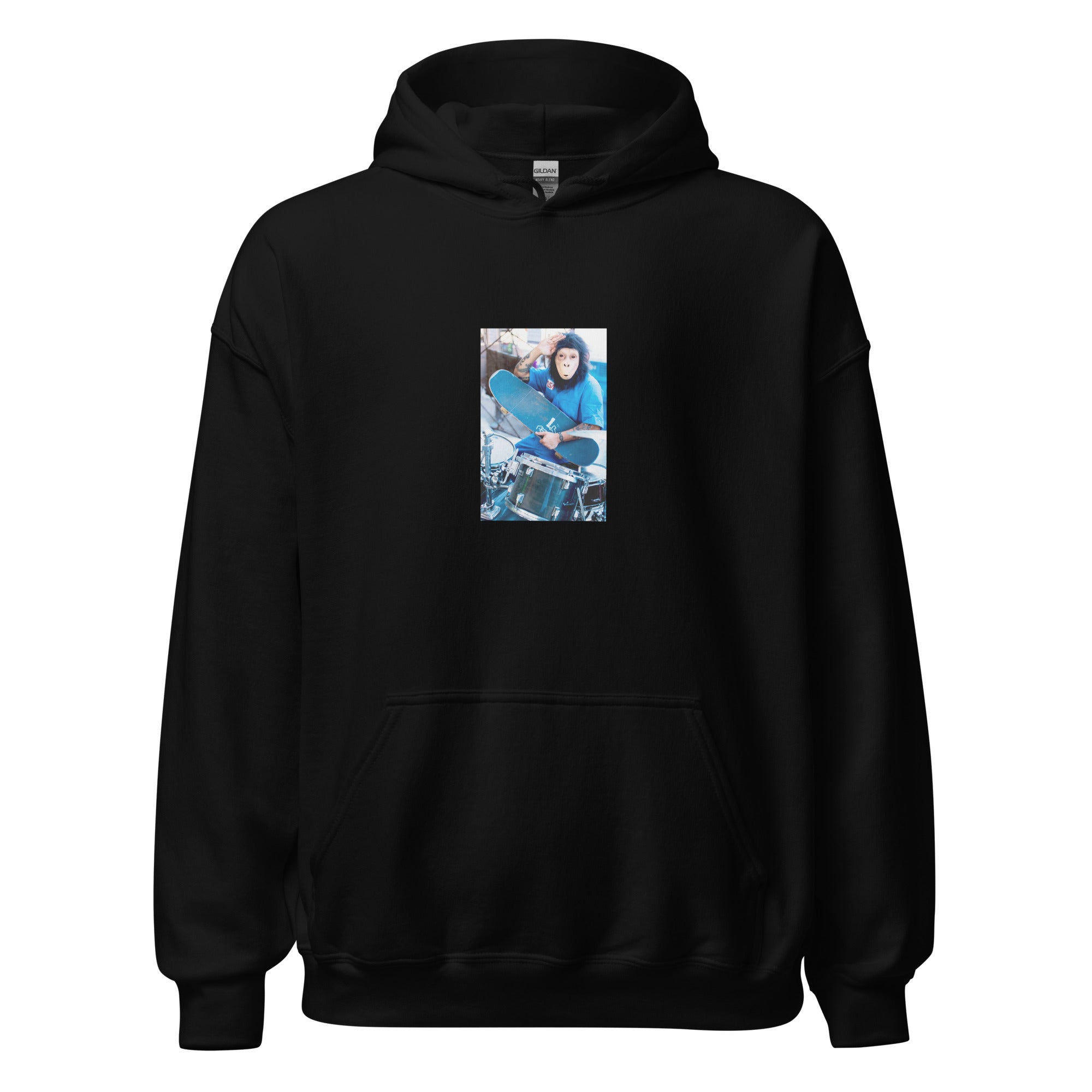 Unisex Heavy Blend Hoodie with Gorilla Skate Design | Gildan